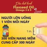 Dầu hạt lanh Omega 3 6 9 Flaxseed Oil Nature Made 1400mg mẫu mới