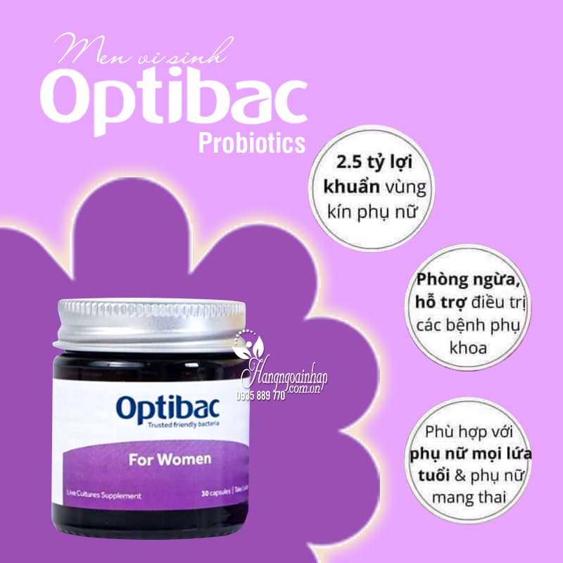 Men Vi Sinh Optibac Probiotics Tím Hộp 30 Viên Anh Giá Tốt