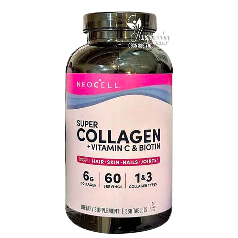 Neocell Super Collagen + Vitamin C & Biotin mẫu mới của Mỹ