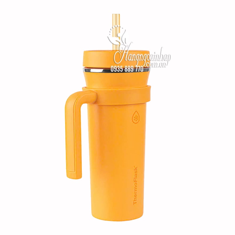 Bình giữ nhiệt ThermoFlask 950ml kèm ống hút có tay cầm