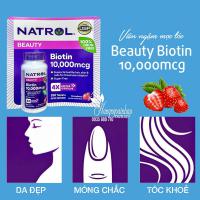 Viên ngậm mọc tóc Natrol Beauty Biotin 10000mcg 250 Tablets