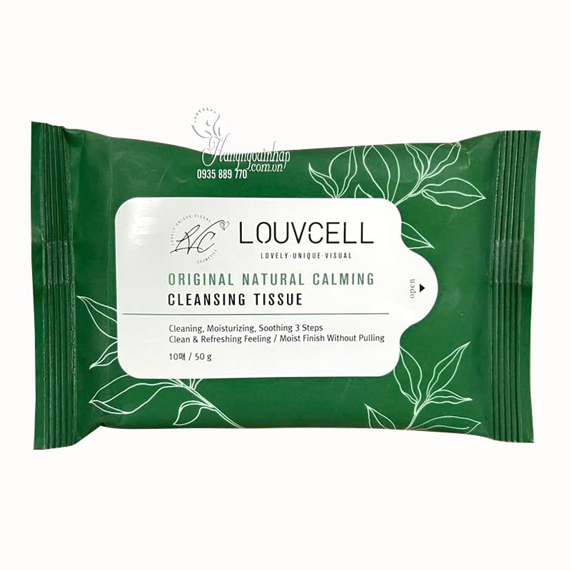 Khăn ướt tẩy trang Louv Cell Original Natural Calming Cleanser Tissue