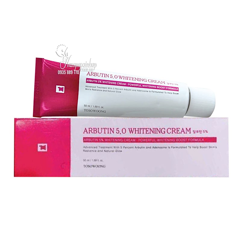 Kem dưỡng trắng da Arbutin 5% Whitening Cream Tosowoong 50ml