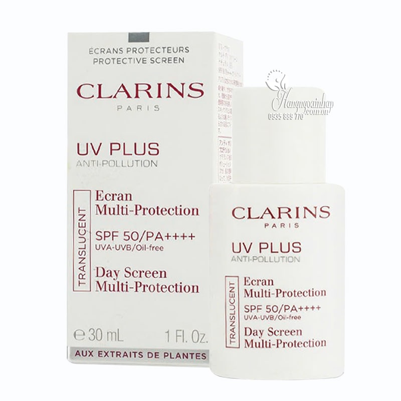 Kem chống nắng Clarins UV Plus Anti-Pollution Rosy Glow Pháp Mẫu Mới