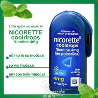 Kẹo ngậm cai thuốc lá Nicorette Cooldrops Nicotine 4mg của Úc