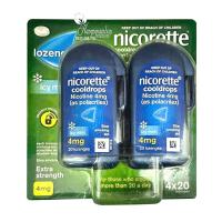 Kẹo ngậm cai thuốc lá Nicorette Cooldrops Nicotine 4mg của Úc