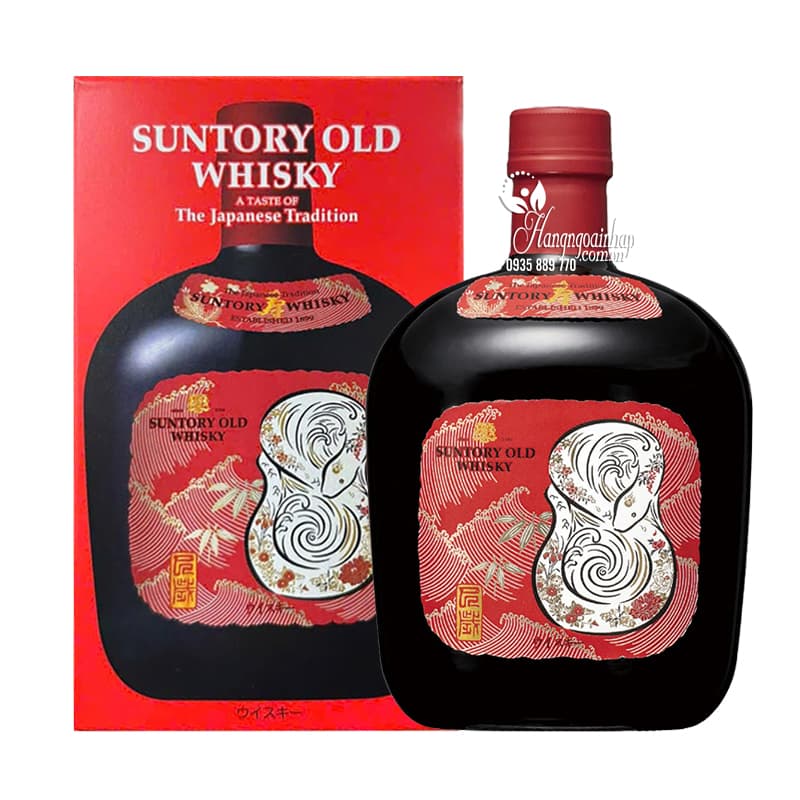 Rượu Suntory Old Whisky hình con rắn Nhật Bản chai 700ml