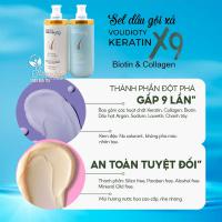 Set dầu gội xả Voudioty Keratin X9 Biotin & Collagen của Ý