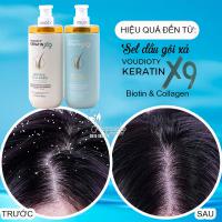 Set dầu gội xả Voudioty Keratin X9 Biotin & Collagen của Ý