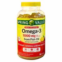 Dầu cá Spring Valley Omega-3 1000mg From Fish Oil của Mỹ