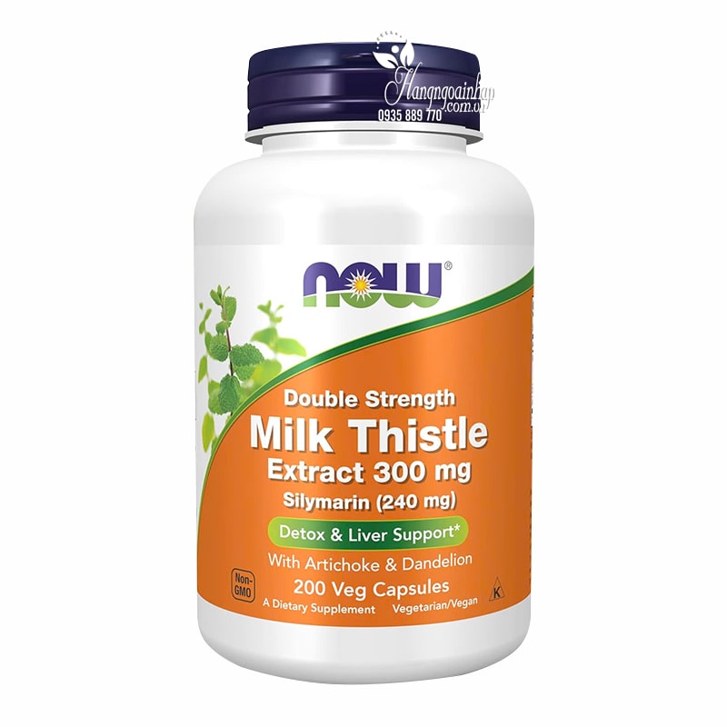 Bổ gan Now Milk Thistle Extract 300mg của Mỹ hộp 200 viên