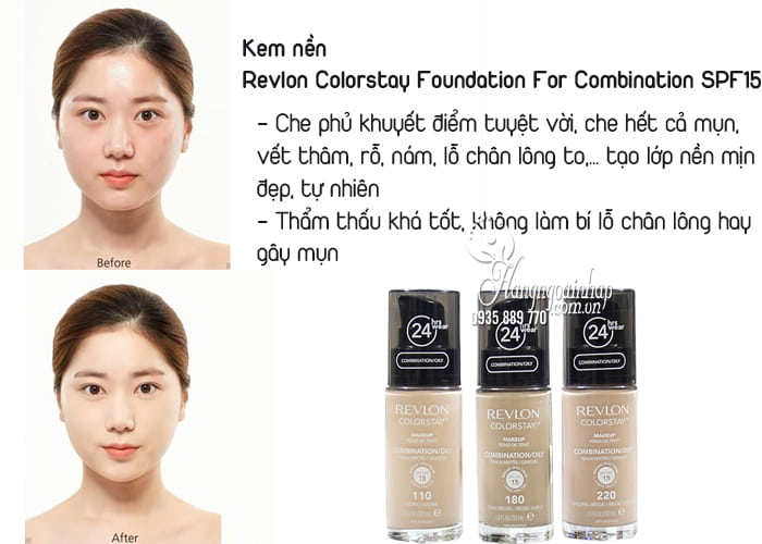 Kem nền Revlon Colorstay Foundation For Combination SPF15 2