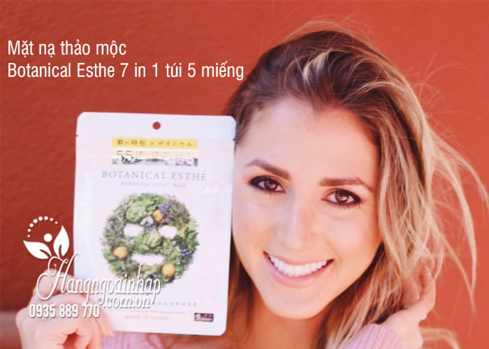 Mặt nạ thảo mộc Botanical Esthe 7 in 1 túi 5 miếng Nhật Bản 1