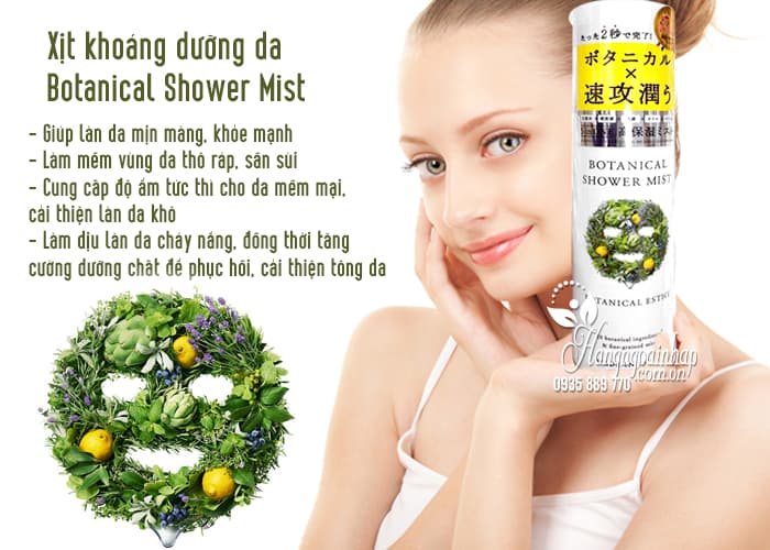 Xịt khoáng dưỡng da Botanical Shower Mist 160g của Nhật Bản 3