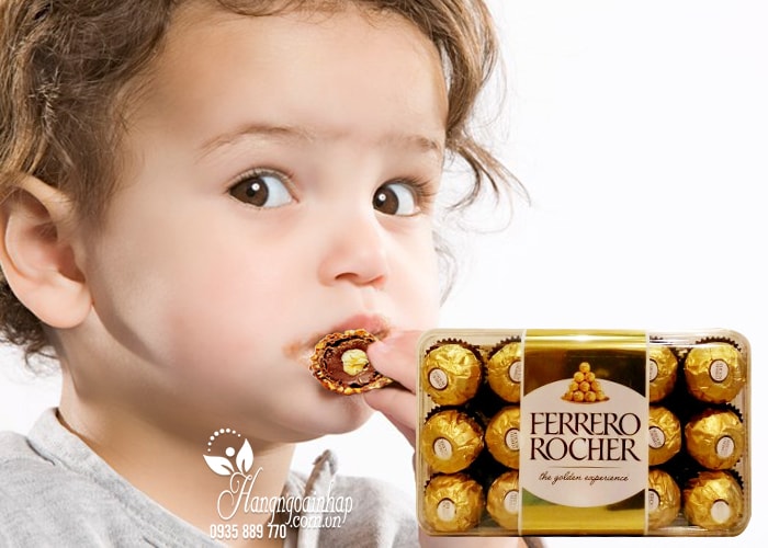 Socola Ferrero Rocher nhân hạt dẻ, hộp 30 viên 