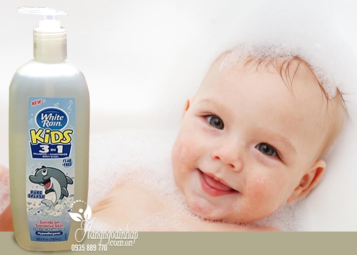 Sữa tắm gội xả cho bé White Rain Kids 3 in 1 783ml của Mỹ (2)