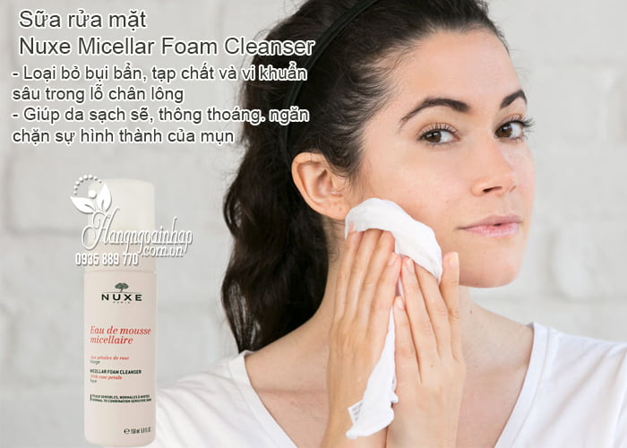 Sữa rửa mặt Nuxe Micellar Foam Cleanser 150ml của Pháp 2