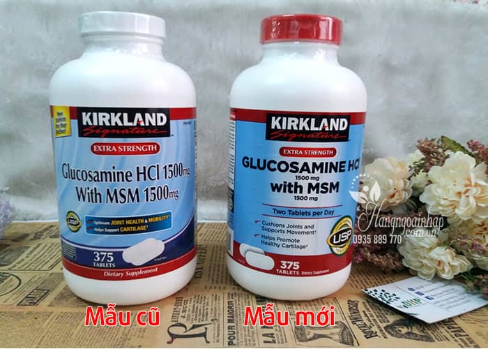 Glucosamine 375 Viên HCL 1500mg Kirkland Của Mỹ mẫu mới 2018