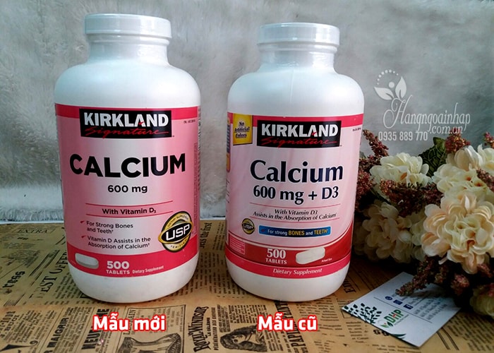 Viên Calcium 600mg With Vitamin D 500 Viên Của Kirkland