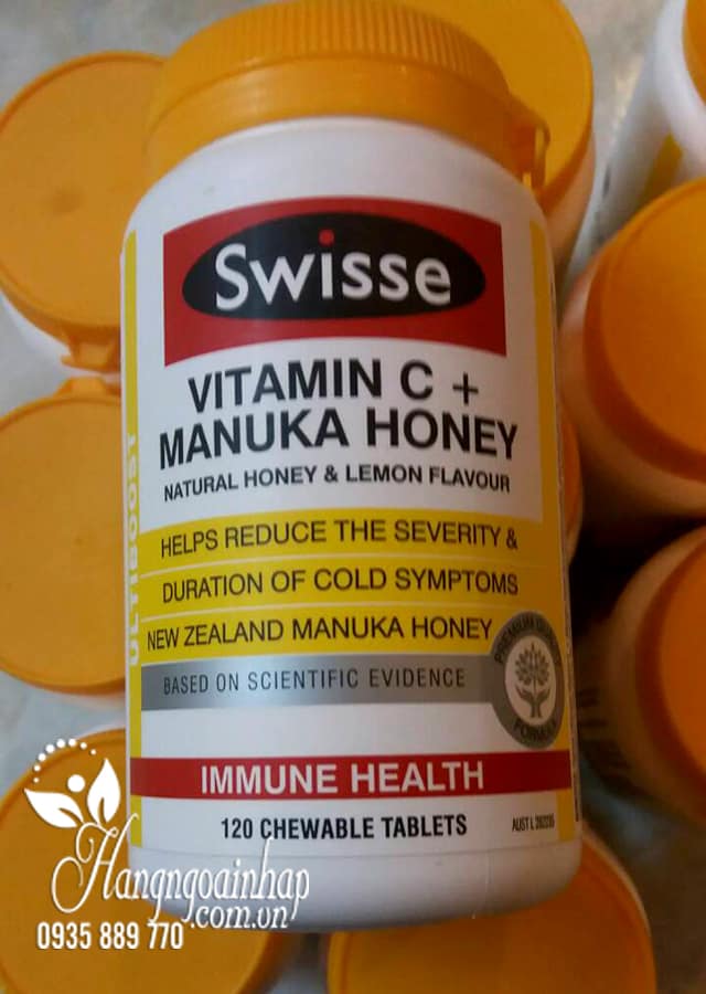 Viên uống tăng miễn dịch Swisse Vitamin C Manuka Honey Úc 1
