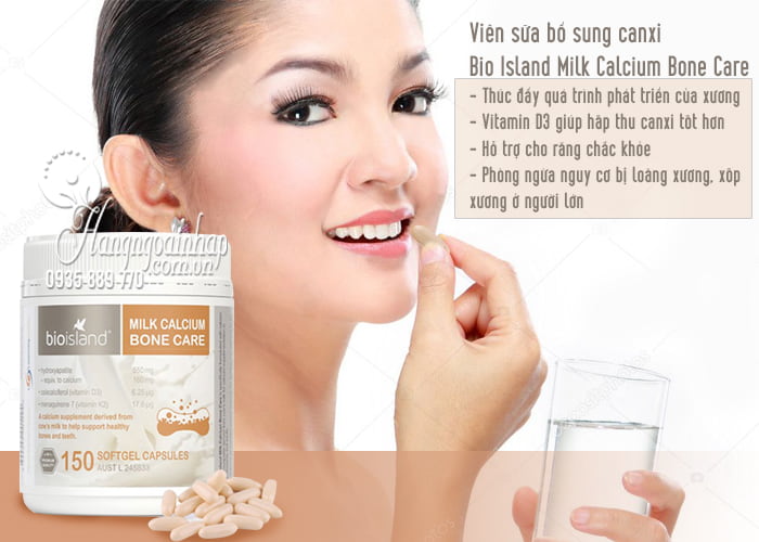 Viên sữa bổ sung canxi Bio Island Milk Calcium Bone Care 150 viên 3